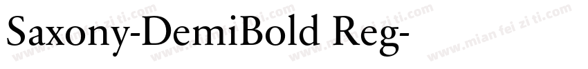 Saxony-DemiBold Reg字体转换